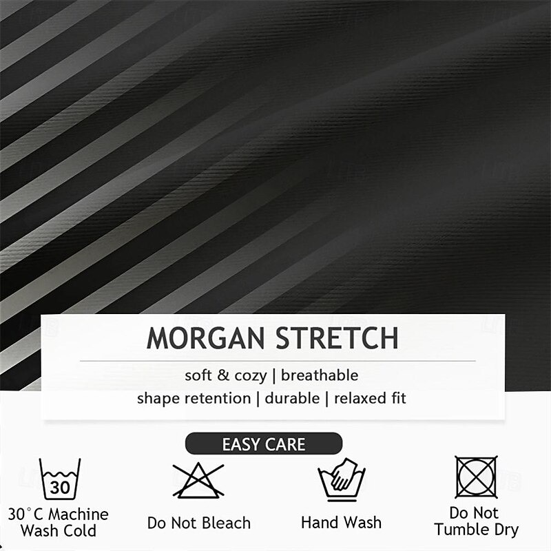 Men's Ombre Dress Pants Mid Waist Business Casual Wedding Dailywear Pocket Straight Leg Trousers Summer Spring Fall 3D Print Black Blue3