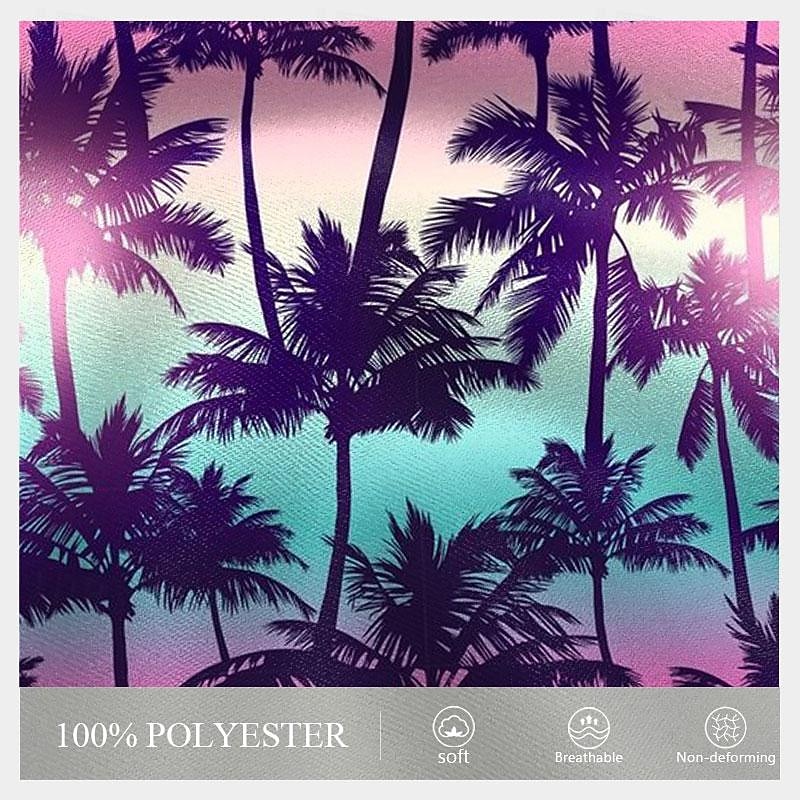 Men's Gradient Coconut Tree Swim Trunks Swim Shorts Board Shorts Mid Waist Fashion Streetwear Designer Casual Daily Holiday Pocket Drawstring Elastic Waist Designer Clothing Apparel3