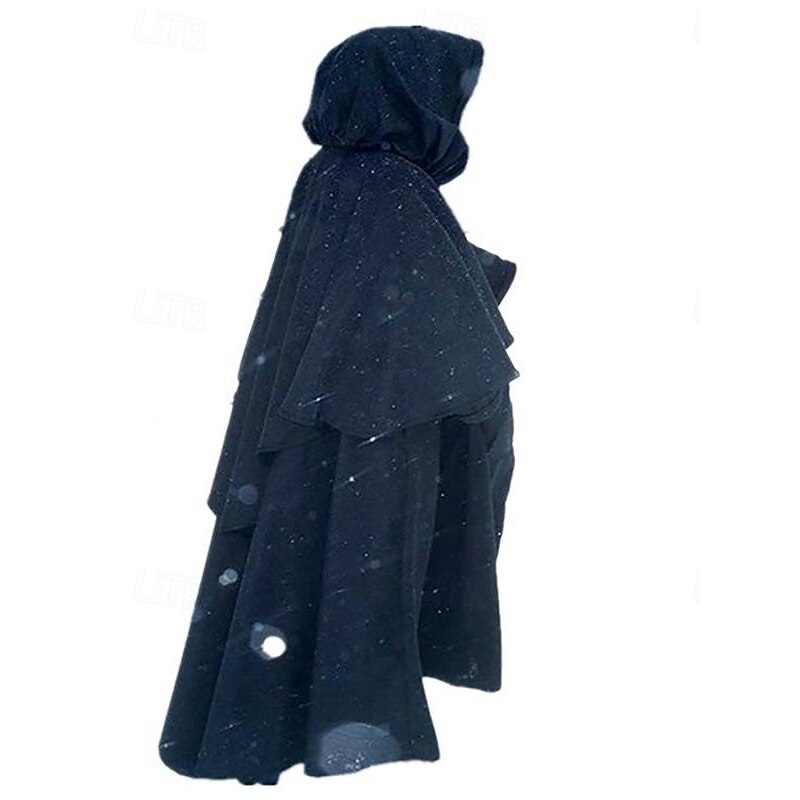 Retro Vintage Punk & Gothic Medieval Hooded Cloak Shawls Ranger Elven Solid Colored Fancy Dress Men's Women's Viking Fantasy Halloween Carnival Masquerade Party / Evening Adults' Cloak4