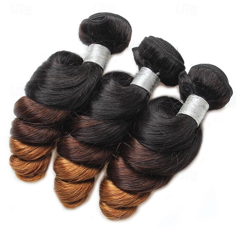 Ishow Hair T1B/4/30 Ombre Loose Wave Human Hair Bundles Brazilian Hair Weave Loose Wave Bundles 100% Human Hair Extensions4