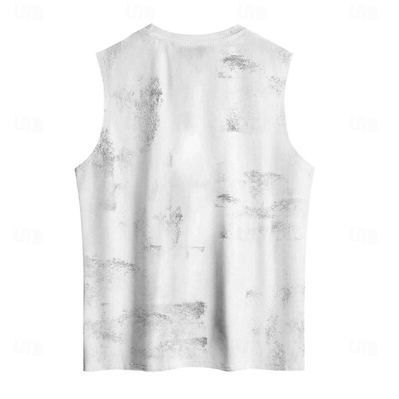 Men's Guitar Vest Top Sleeveless T shirt 3D Print Crew Neck Shirt Sports Fashion Daily Gym White Summer Spring Clothing Apparel S M L XL XXL XXXL2