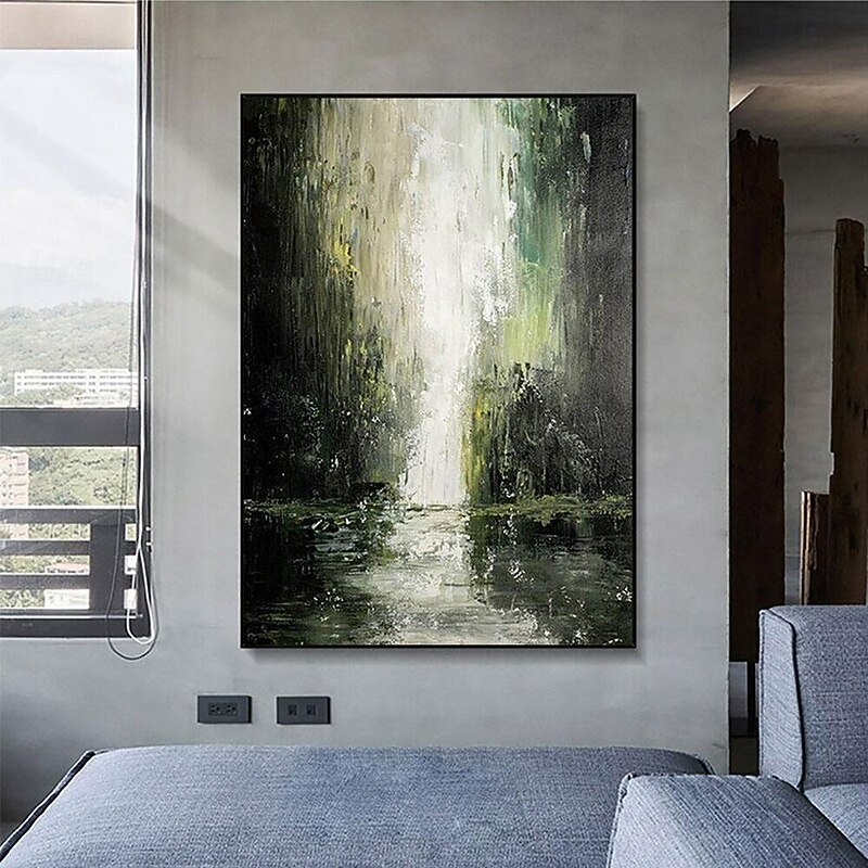 Original Abstract Waterfall Landscape Oil Painting Hand Painted On Canvas Original Painting Canvas Wall Art Home Decoration4