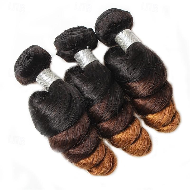 Ishow Hair T1B/4/30 Ombre Loose Wave Human Hair Bundles Brazilian Hair Weave Loose Wave Bundles 100% Human Hair Extensions3