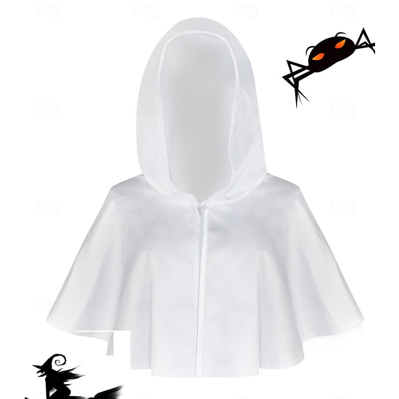 Punk & Gothic Medieval Renaissance Cape Masquerade Hooded Cloak Ranger Elven Solid Color Fancy Dress Men's Women's Unisex Viking Fantasy Halloween Carnival Masquerade Party / Evening Stage2