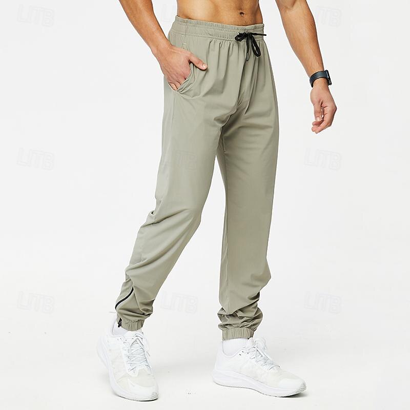 Men's Sweatpants Running Pants Track Pants Pocket Elastic Waistband Ankle Zippers Pants / Trousers Outdoor Sports & Outdoor Athletic Lightweight Soft Marathon Running Workout Tailored Fit Sportswear2