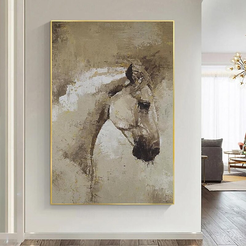 Oil Painting Handmade Hand Painted Wall Art Abstract Horse Canvas Painting Home Decoration Decor Stretched Frame Ready to Hang3