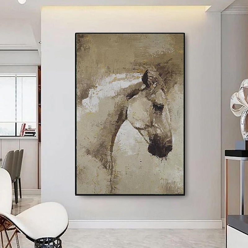 Oil Painting Handmade Hand Painted Wall Art Abstract Horse Canvas Painting Home Decoration Decor Stretched Frame Ready to Hang4