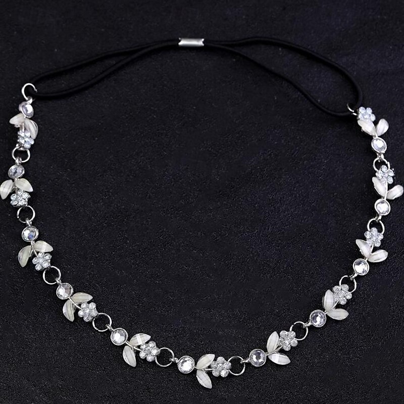 1PC Women's Headbands Hair Tie For Gift Birthday Retro Alloy Silver3