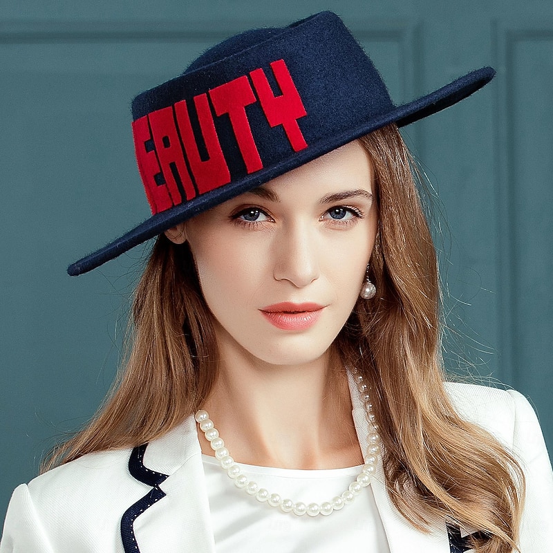 Hats Wool Fedora Hat Floppy Hat Casual Holiday Elegant Wedding With Splicing Headpiece Headwear2