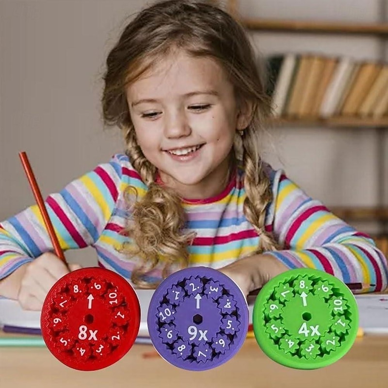 Math Fidget Spinners, Math Facts Fidget Spinners, Educational Accessories Learn Division & Multiplication - Perfect for Stimmers & Fidgeters4