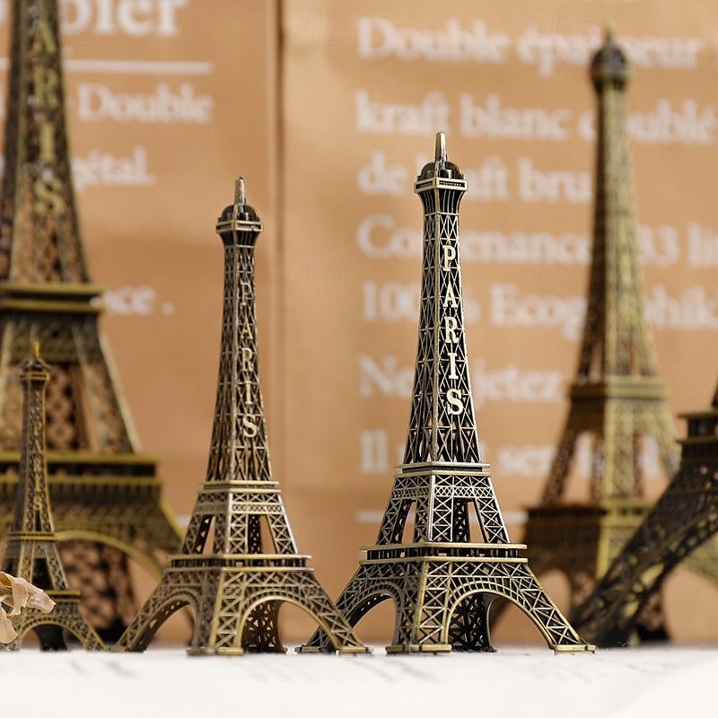 Paris Eiffel Tower Statue Cake Topper Paris Eiffel Tower Centerpiece Mini Statue Decor Figurine Table Tower Eiffel Home Decoration for Party3