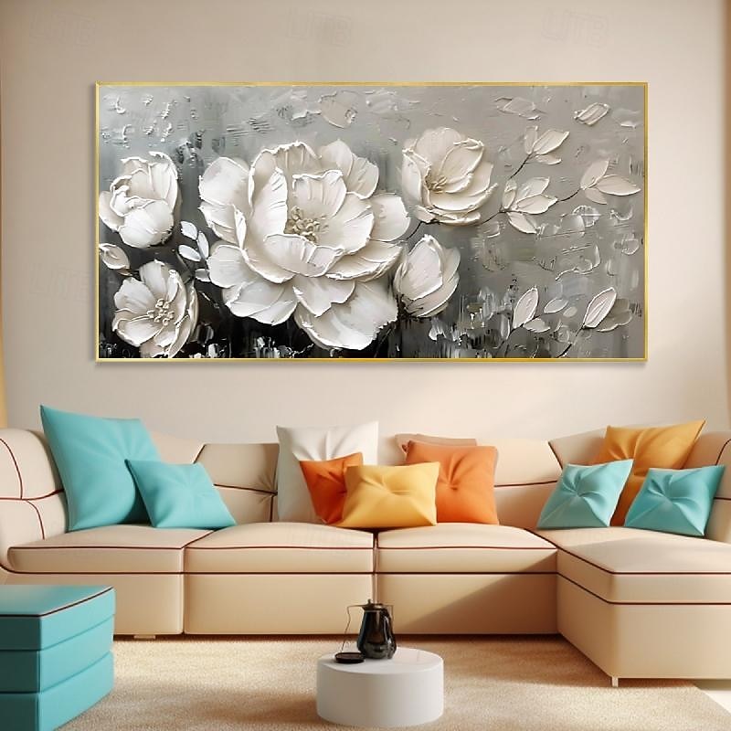Foral Oil Painting hand painted Abstract 3D flower Art Canvas oil painting handmade Natural landscape oil painting Home Decoration Rose Flower Oil Painting Wall Art Handmade Gifts4