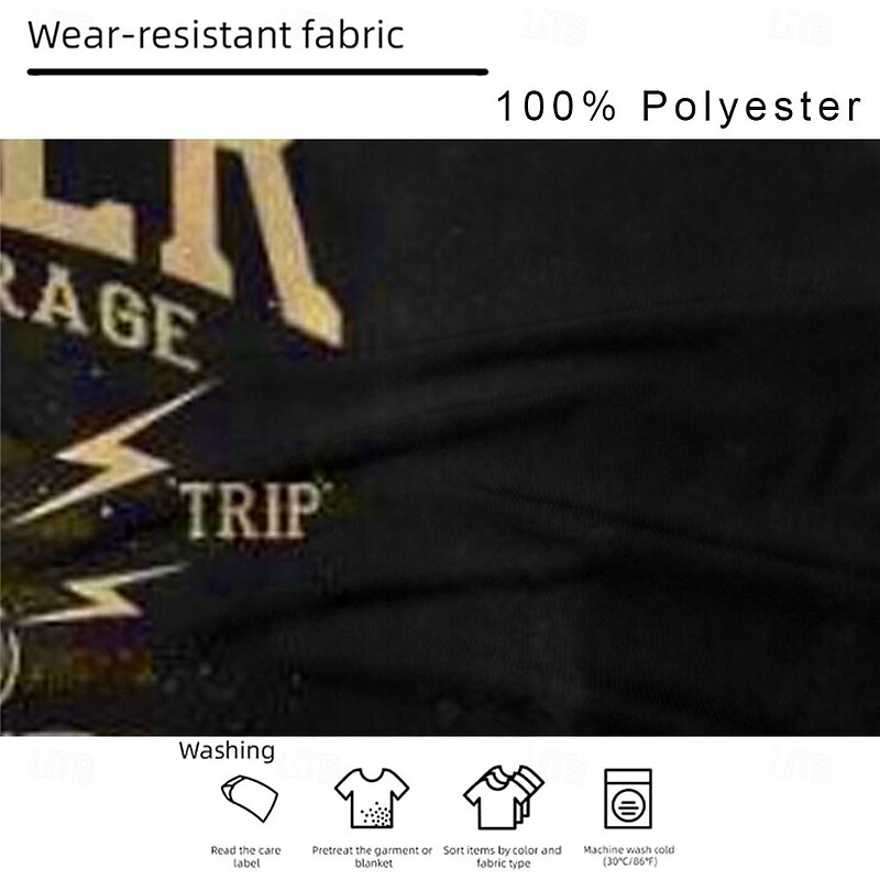 Men's Motorcycle T shirt Henley Shirt Short Sleeve 3D Print Retro Vintage Casual Daily Summer Black Henley Henley T-Shirt3