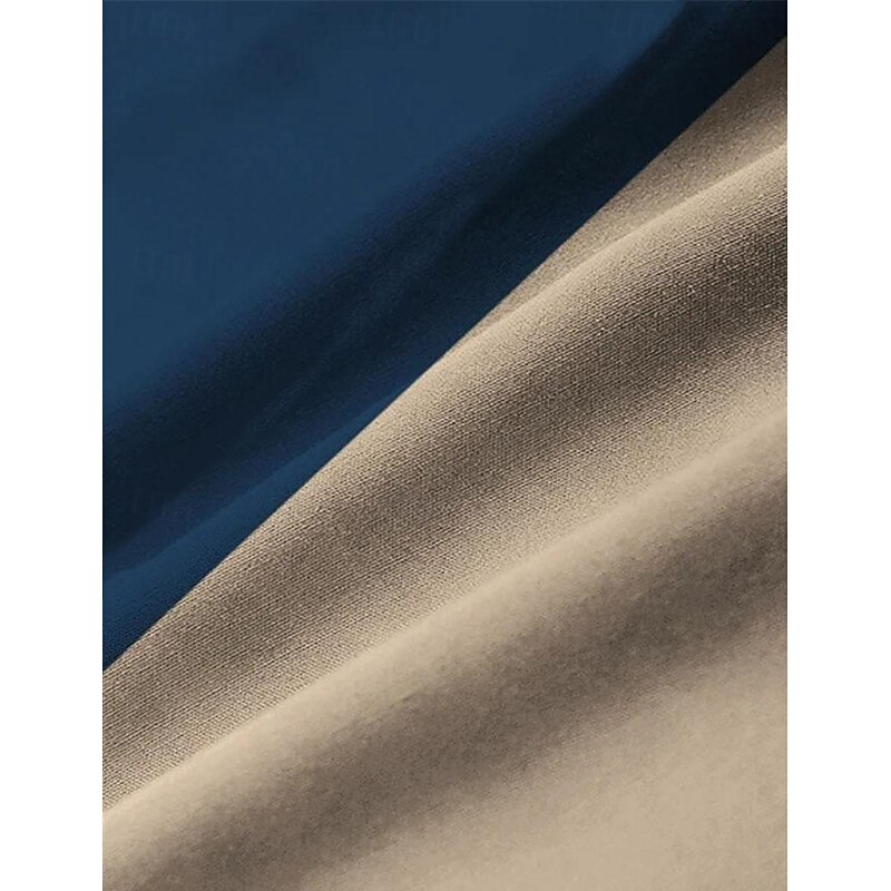 Men's Shirt Summer Shirt Button Up Shirt Casual Shirt Bowling Shirt Black Dark Navy Blue Short Sleeve Color Block Collar Daily Vacation Clothing Apparel Cotton Blend Fashion Casual Comfortable2