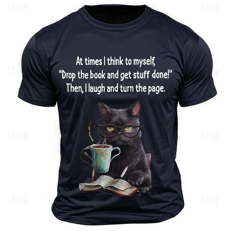 Men's Funny Reading Book Lover Graphic T-Shirt | Short Sleeve Lifestyle Quote4