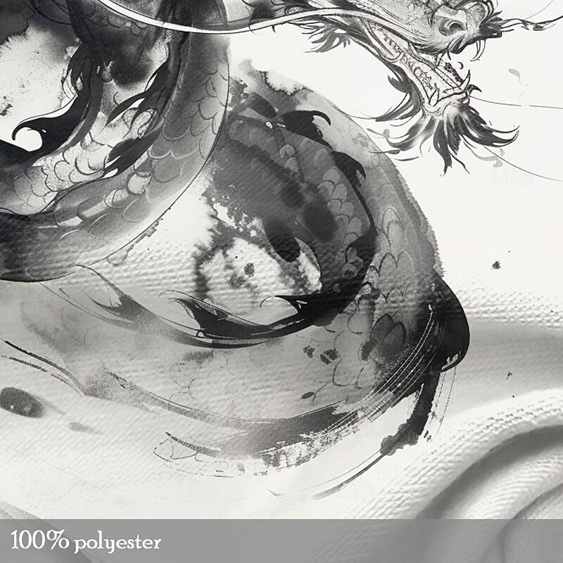 Men's Dragon Vest Top Sleeveless T shirt 3D Print Crew Neck Shirt Sports Retro Vintage Gothic Party Street Casual White Beige Summer Spring Clothing Apparel S M L XL XXL XXXL3