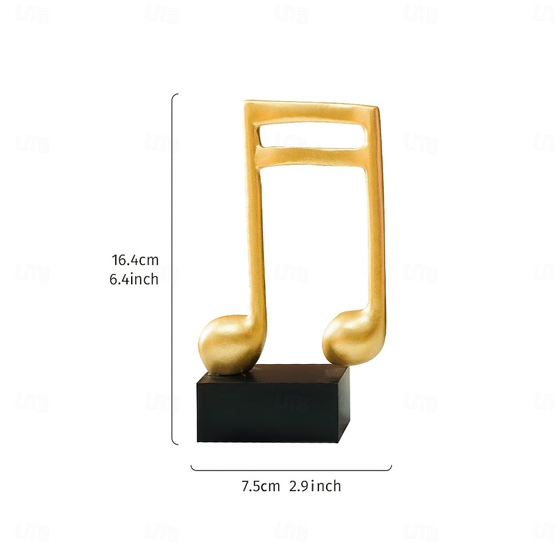 Music Note Figurines Musical Sculpture Statue Crafts Tabletop Decorations for Piano Lover Musician Souvenirs Home Office Decor3