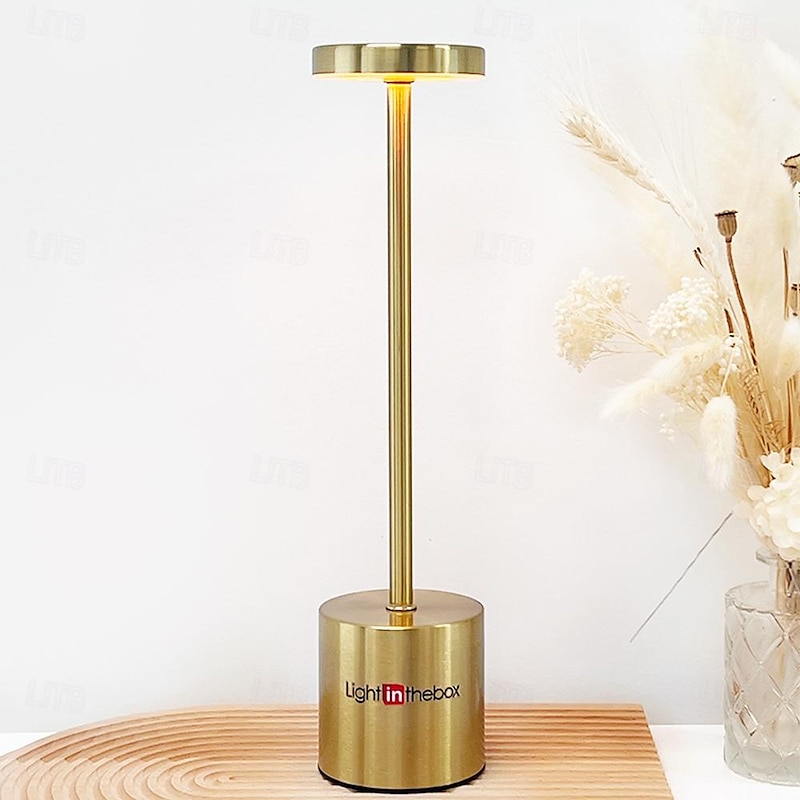 Cordless Table Lamp Rechargeable Battery Operated Portable Table Light Patio Lights 3-Levels Brightness Stepless dimming Outdoor Light for Restaurant/Home/Patio4