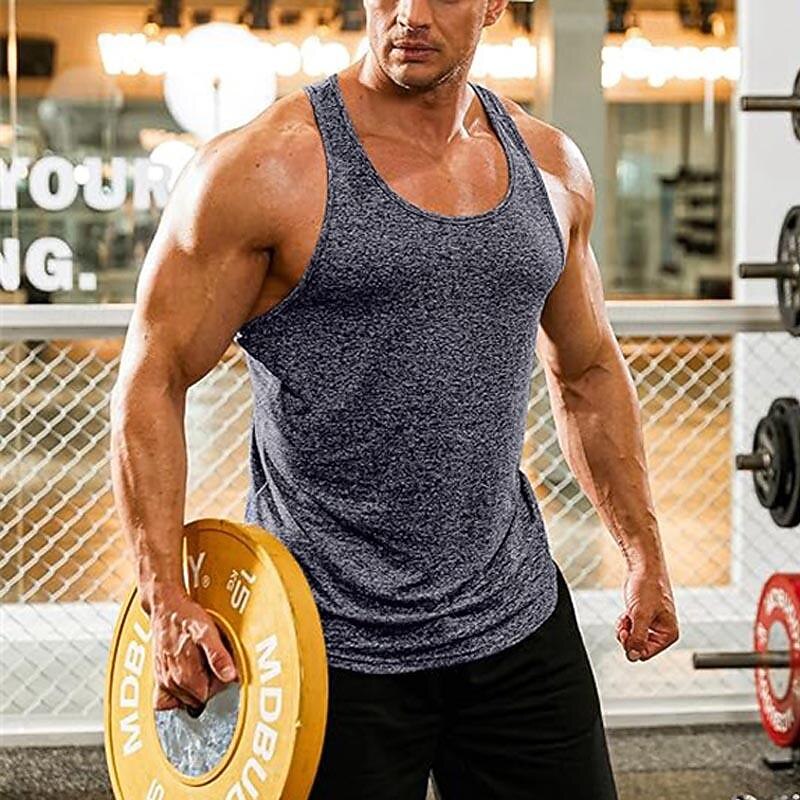 Men's Tank Top Vest Top Undershirt Sleeveless Shirt Sleeveless Crew Neck Spring & Summer Plain Fashion Designer Basic Vacation Street Going out Black White Blue Top Tee for Men4