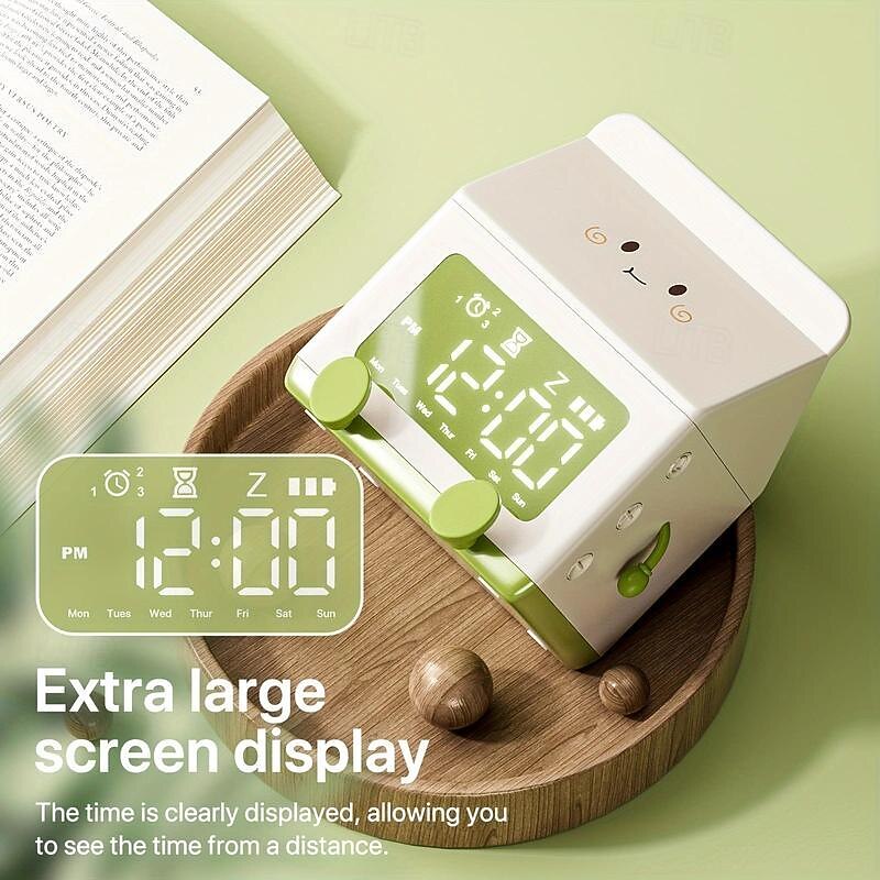 Charming LED Digital Alarm Clock - USB Charging, Kid-Friendly, Vibrant Display - Perfect for Boys & Girls Bedrooms and Office Use