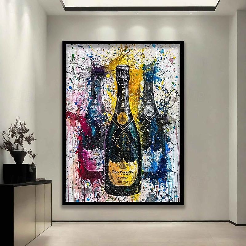 Wine Bottles oil painting hand painted Wall Art Wine Canvas Wine Painting Wine oil painting for wall decoration handmade Wall Art Wine Painting4