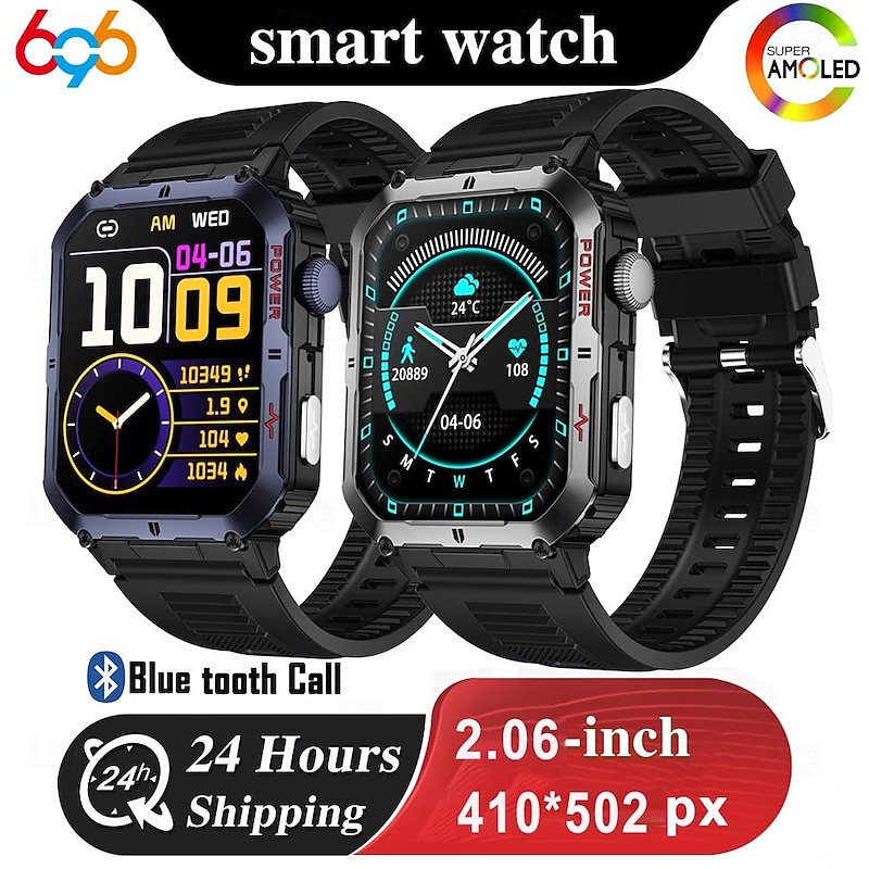 696 LW10 Smart Watch 2.6 inch Smart Band Fitness Bracelet Bluetooth ECG+PPG Pedometer Call Reminder Compatible with Android iOS Men Hands-Free Calls Message Reminder IP 67 42mm Watch Case4