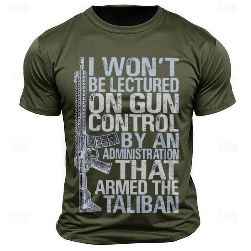 Patriotic T Shirts For Men Letter American US Flag Soldier Veterans T shirt Tee Top Short Sleeve T shirt Crew Neck Shirt Sports Classic Casual Street Sports Outdoor Black White Army Green Summer