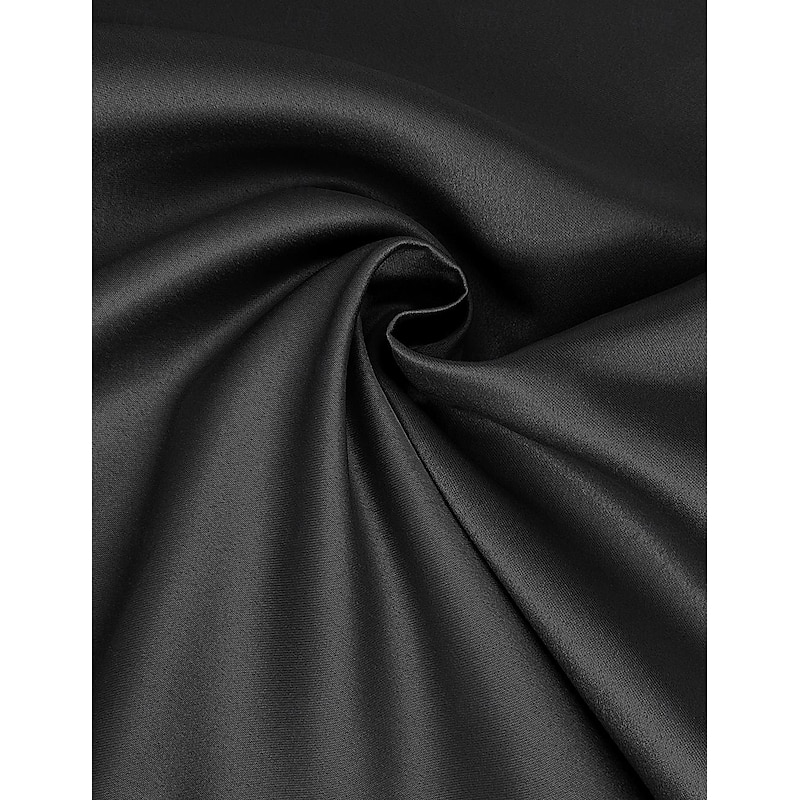 Black A-Line Evening Gown Vintage Embroidered Elegant Dress Tuxedo Dress Formal Floor Length Long Sleeve V Neck Pocket Satin with Beading Appliques4