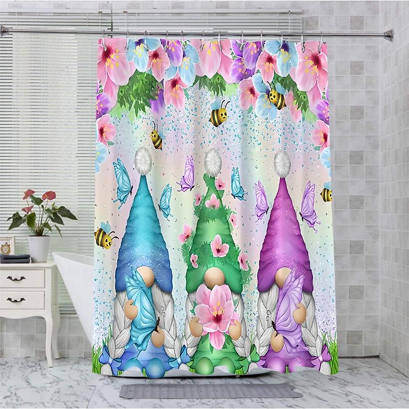 Plant Series Waterproof Shower Curtain 180cm*180cm(70"*70") Botanical Bathroom Decor Mildew Resistant Polyester Fabric for Bath Tub Shower2