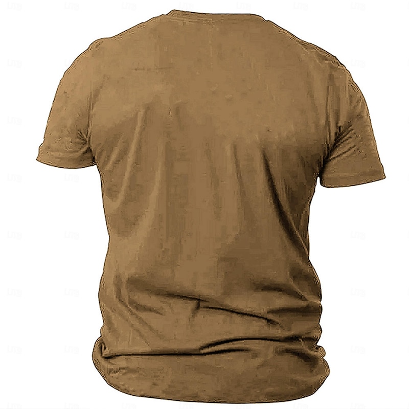 Veterans Day Men's Patriot Patriotic Veteran American US Flag 1776 Patriotism T shirt Tee Short Sleeve T shirt 3D Print Lace Up Neck Shirt Casual Sports Outdoor Casual Daily Blue Brown Green Spring2