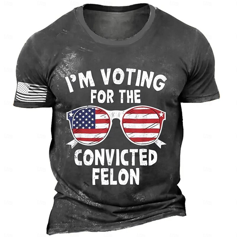 Veterans Day Men's Patriot Patriotic Veteran American US Flag T shirt Short Sleeve T shirt 3D Print Crew Neck Shirt Retro Vintage Carnival Party Blue Green Gray Summer Spring Clothing Apparel S M L4