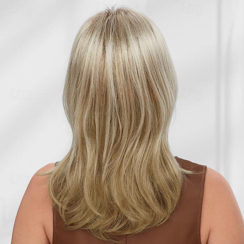 Women's Fashion Wig Light Blonde Synthetic Hair Long Wigs Curly Wig Fluffy Natural Synthetic Wigs for Daily Party Use2