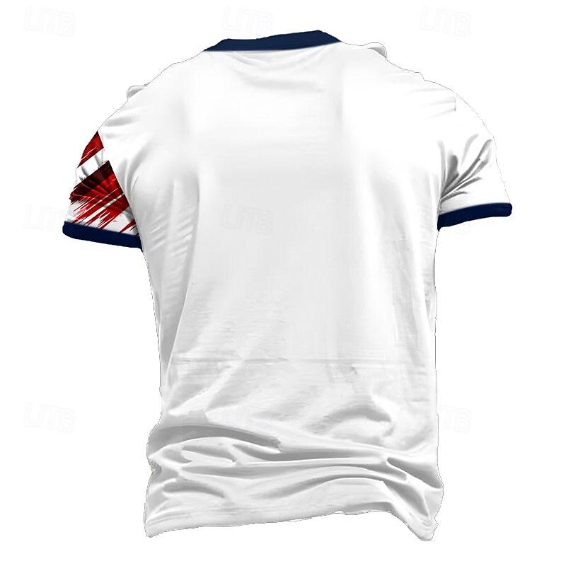 Veterans Day Men's Patriot Patriotic Veteran American Flag T shirt Short Sleeve T shirt 3D Print Crew Neck Shirt Street Style Party Birthday Street White Summer Spring Clothing Apparel S M L XL XXL2