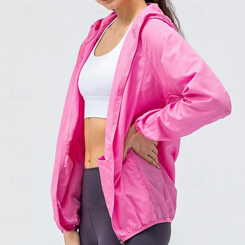 Women's hooded jacket with zipper pockets hood with multiple pockets waterproof fabric women's skin jacket3