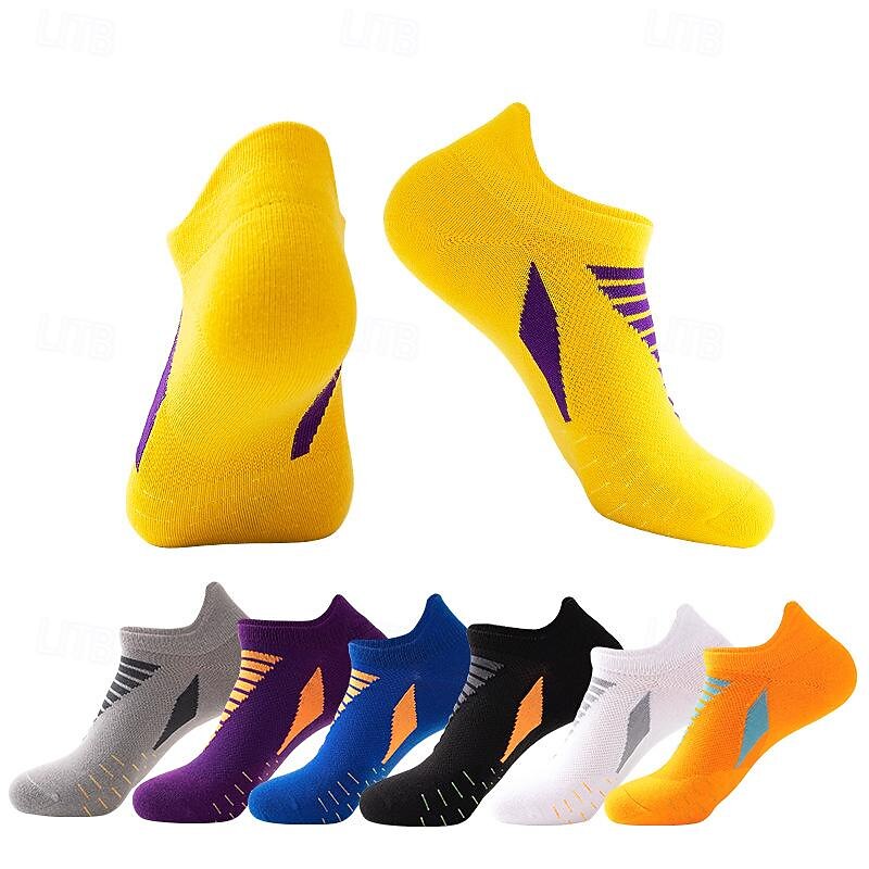 Men's 3 Pieces Multi Packs Socks Running Socks Casual Socks Black White Color Stripes Sports & Outdoor Daily Vacation Basic Medium Spring Fall Fashion Casual2