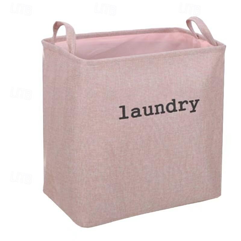 Foldable Laundry Basket for Home, Large Capacity Cotton Linen Clothes Organizer for Bathroom and Laundry Room4