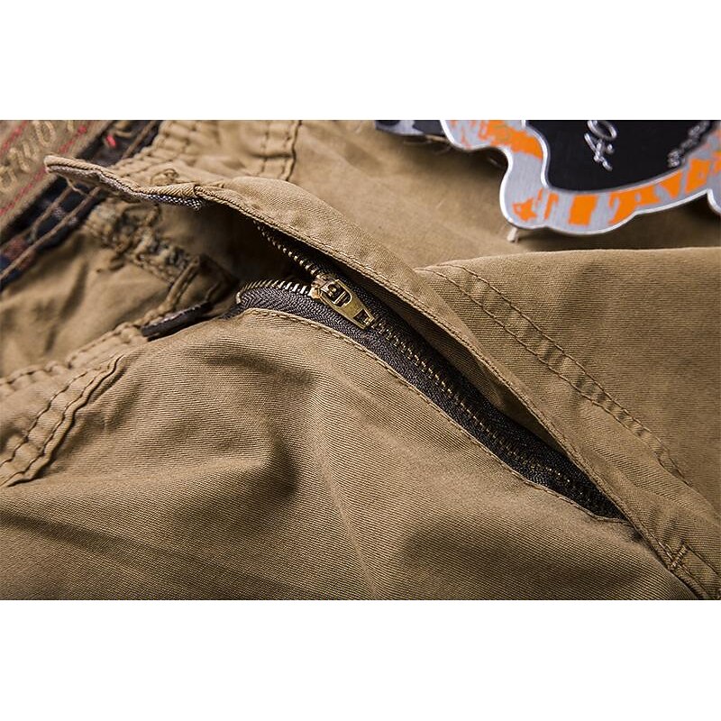 Men's Cargo Shorts Shorts Hiking Shorts Pocket Plain Comfort Wearable Calf-Length Work Casual Daily Fashion Streetwear ArmyGreen Black4