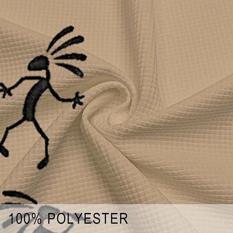 Men's Tribal Waffle Polo Shirts Golf Shirt Short Sleeve Polo Shirts Collared Shirts Vacation Wear Party Outfits Buttons 3D Print Summer Spring Khaki3