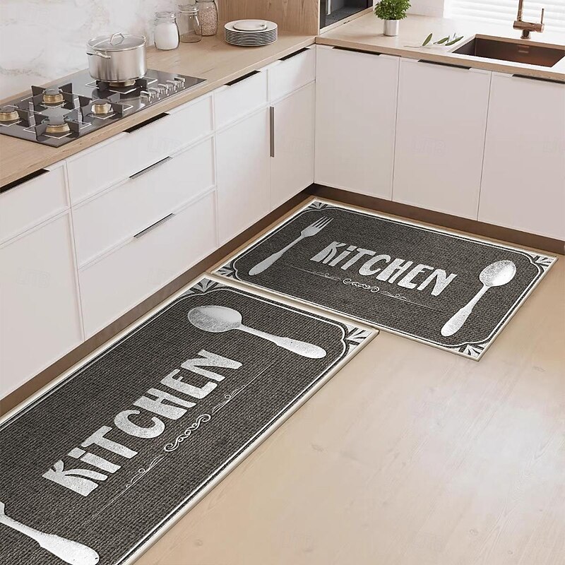 Letter Character Kitchen Mat Non-Slip Rug Indoor Outdoor Mat Bedroom Decor Bathroom Mat Entrance Rug Door Mat3
