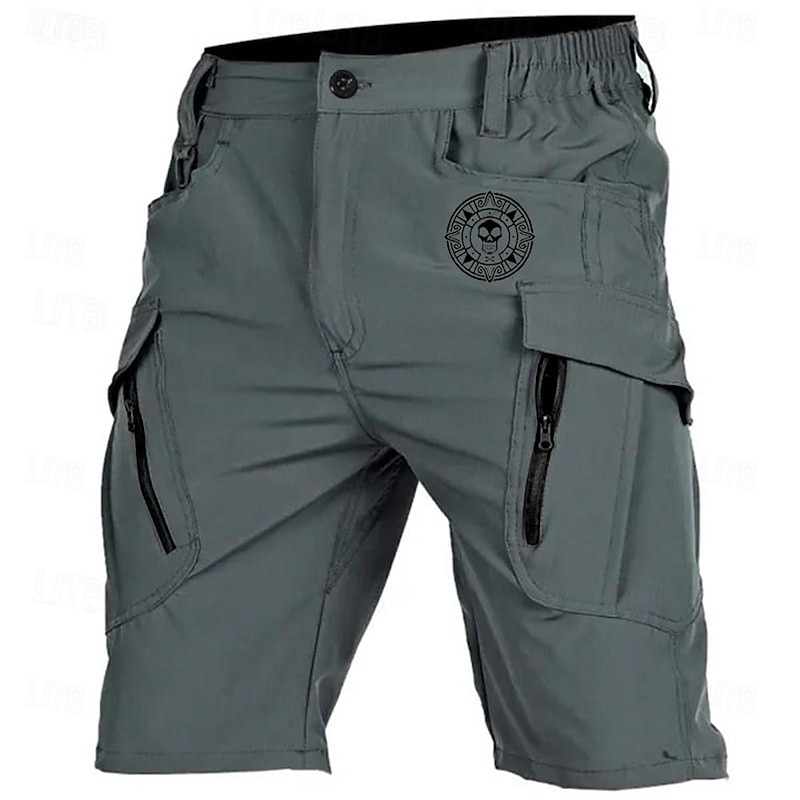 Men's Graphic Skull Geometric Pattern Cargo Shorts Mid Waist Sports Fashion Designer Outdoor Sports Outdoor Casual 6 Pocket Designer Clothing Apparel3