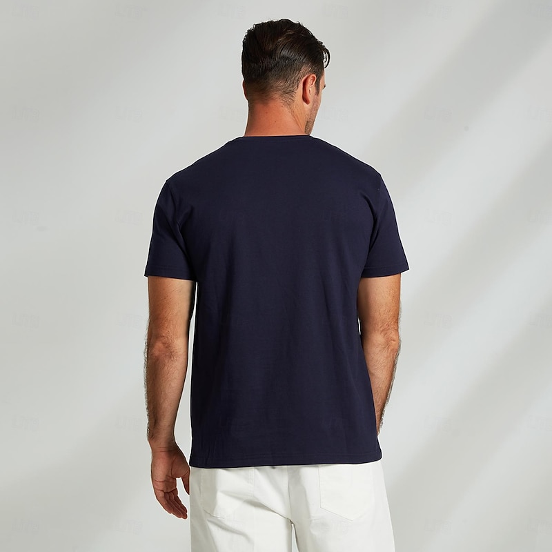 Men's 100% Cotton T shirt Graphic Fashion Outdoor Casual Tee Tee Top Street Casual Daily T shirt White Navy Blue Short Sleeve Crew Neck Shirt Spring & Summer Clothing Apparel3