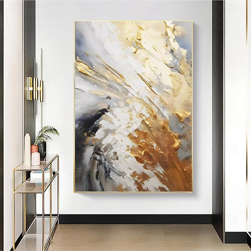Handmade Oil Painting Canvas Wall Art Decoration Thick Oil Gold Abstract for Home Decor Rolled Frameless Unstretched Painting3