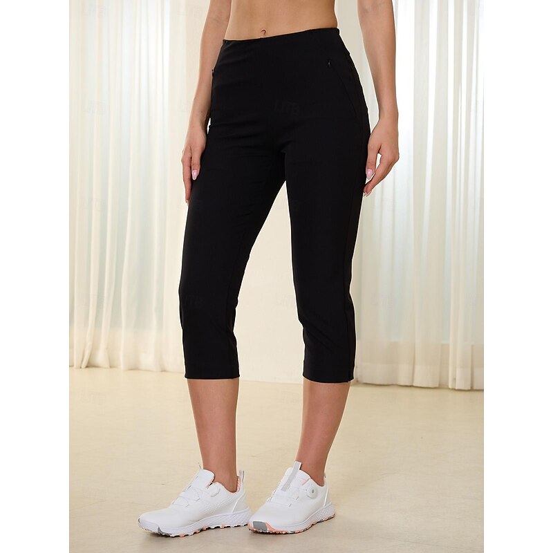 Women's Golf Pants 22inch Slim-Fit Stretch Capri Pants Navy Black Pants / Trousers Ladies Golf Attire Clothes Outfits Wear Apparel2