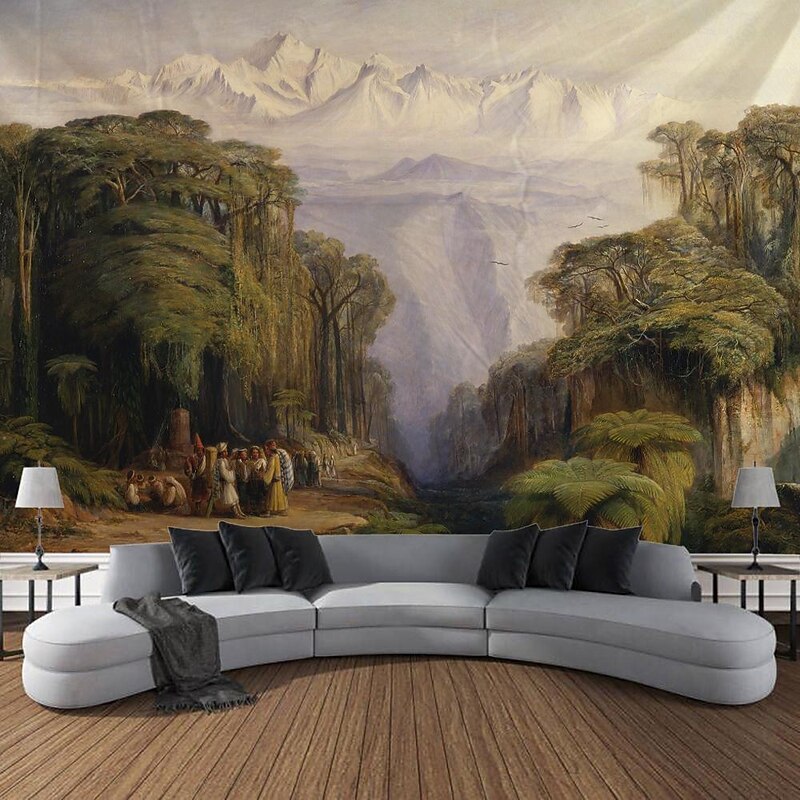 Country Hill Cow Hanging Tapestry Wall Art Large Tapestry Mural Decor Photograph Backdrop Blanket Curtain Home Bedroom Living Room Decoration4