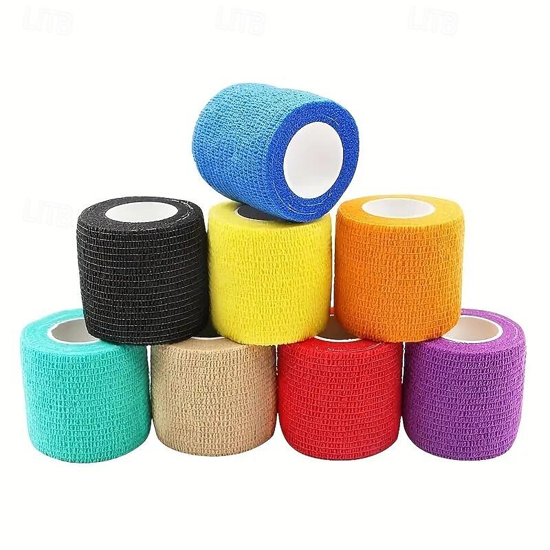 12PCS Elastic Self-Adhesive Bandages - Durable First Aid Wrap for Sports Wrist & Ankle Support - Comfortable Reusable Quick-Apply 12-Color Variety Set3