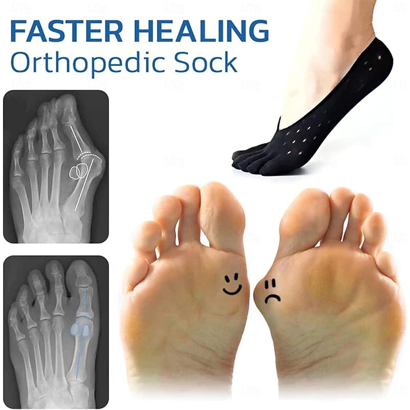 5 Pairs Orthopedic Toe Compression Sock Women's Toe Socks Projoint Antibunions Health Sock - Sock Align Toe Socks for Bunion - Anti Bunion Socks for Women and Men2