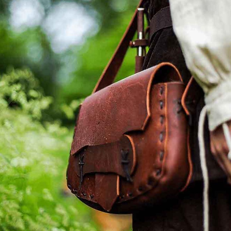Retro Vintage Punk & Gothic Medieval Bag Belt Bag Waist Bag Ranger Elven Fancy Dress Men's Women's Unisex Celtic Viking Fantasy Halloween Carnival Masquerade Party / Evening LARP Ren Faire Adults' Bag2