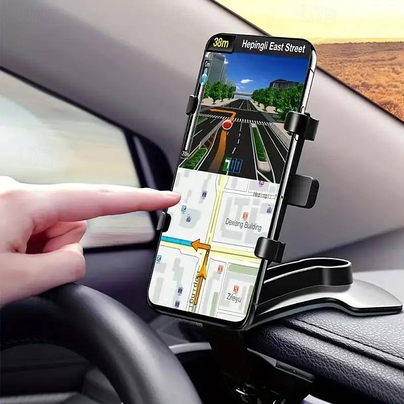 360° Adjustable Waterproof Car Phone Mount - Dashboard Holder Stand Bracket with PVC Material, Easy Installation​2