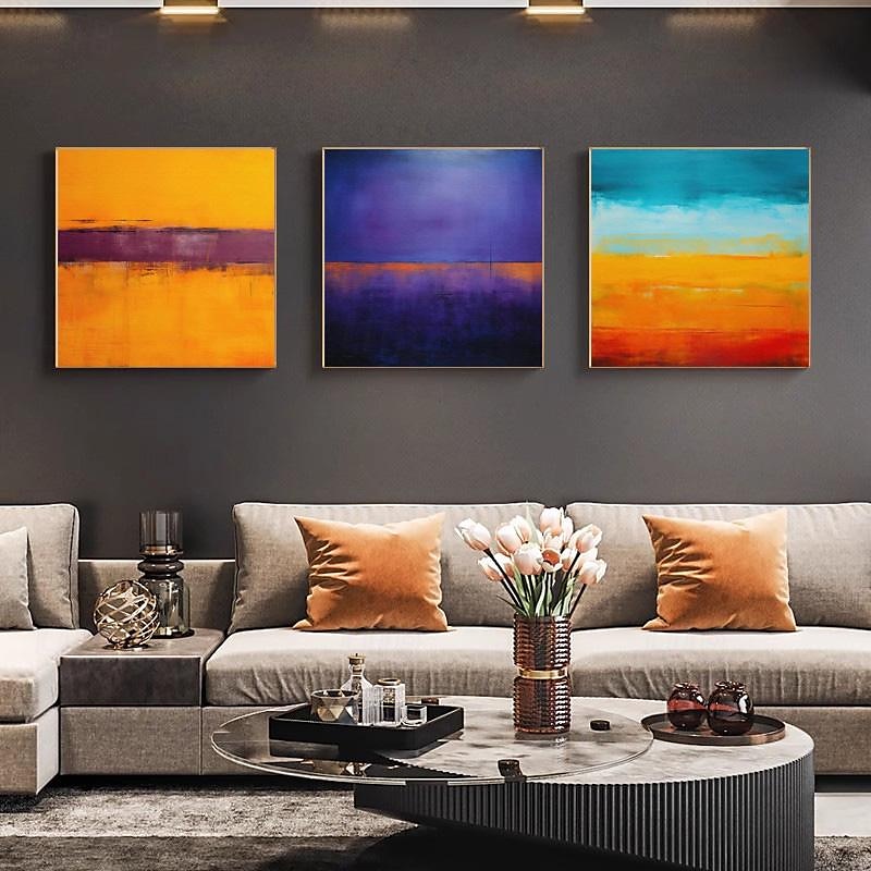 Famous Hand-painted Mark Rothko orange purple art Handmade on canvas expressionism painting large abstract wall art for home framed and ready to hang4