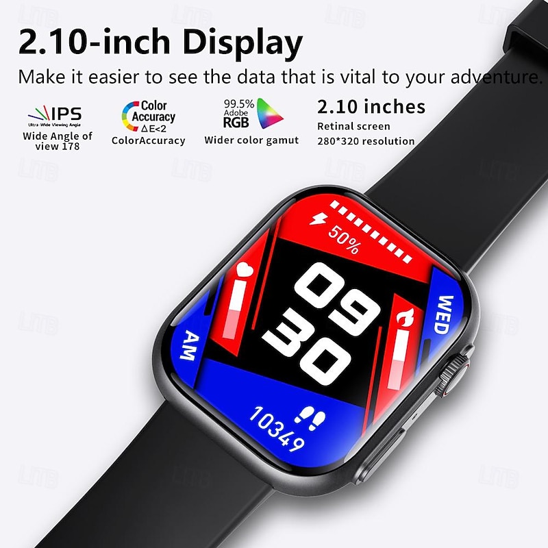 696 F59 Smart Watch 2.1 inch Smart Band Fitness Bracelet Bluetooth Pedometer Call Reminder Sleep Tracker Compatible with Android iOS Women Hands-Free Calls Message Reminder IP 67 38mm Watch Case4